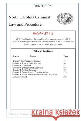 North Carolina Criminal Law And Procedure-Pamphlet # 2 Rivers Sr, Tony 9781502301697 Createspace Independent Publishing Platform