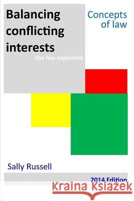 Balancing Conflicting Interests the law explained Russell, Sally 9781502762504 Createspace