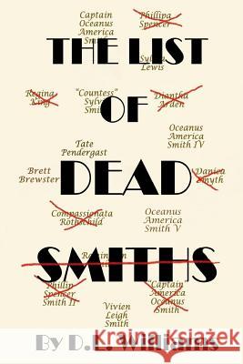 The List of Dead Smiths D. L. Williams 9781502917423 Createspace