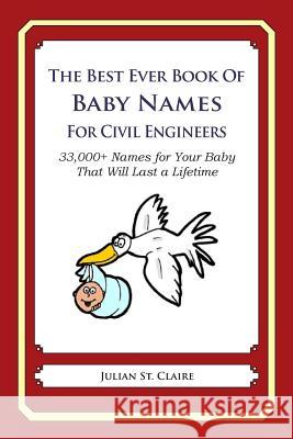 The Best Ever Book of Baby Names for Civil Engineers: 33,000+ Names for Your Baby That Will Last a Lifetime Julian S 9781503043350 Createspace