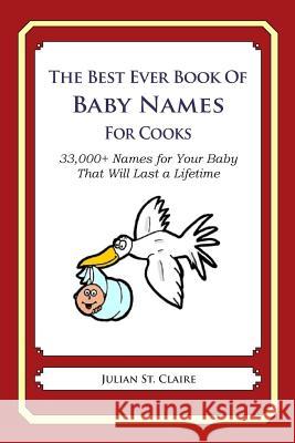 The Best Ever Book of Baby Names for Cooks: 33,000+ Names for Your Baby That Will Last a Lifetime Julian S 9781503043794 Createspace