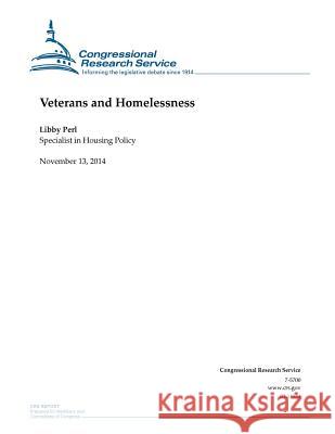 Veterans and Homelessness Congressional Research Service 9781503282629 Createspace