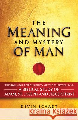 The Meaning and Mystery of Man: The Role and Responsibility of the Christian Man: A Biblical Study of Adam, St. Joseph and Jesus Christ Devin Schadt 9781505122510 Tan Books