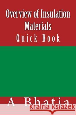 Overview of Insulation Materials: Quick Book A. Bhatia 9781505411607 Createspace