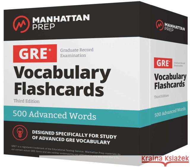 500 Advanced Words: GRE Vocabulary Flashcards Manhattan Prep 9781506249735