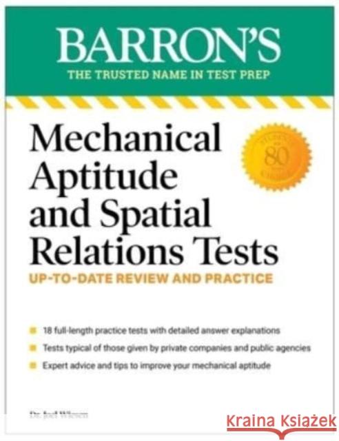 Mechanical Aptitude and Spatial Relations Tests, Fourth Edition Joel Wiesen 9781506287614 Barrons Educational Services