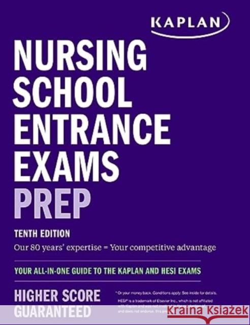Nursing School Entrance Exams Prep Kaplan Nursing 9781506290362 Kaplan Test Prep