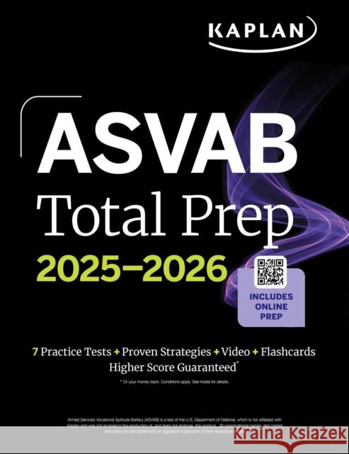 ASVAB Total Prep 2025-2026 Kaplan Test Prep 9781506297200 Kaplan AEC Education