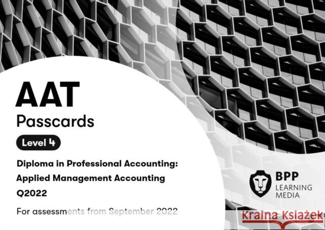 AAT Applied Management Accounting: Passcards BPP Learning Media 9781509740307 BPP Learning Media