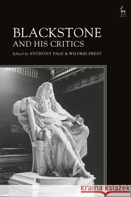 Blackstone and His Critics Wilfrid Prest Anthony Page 9781509910458