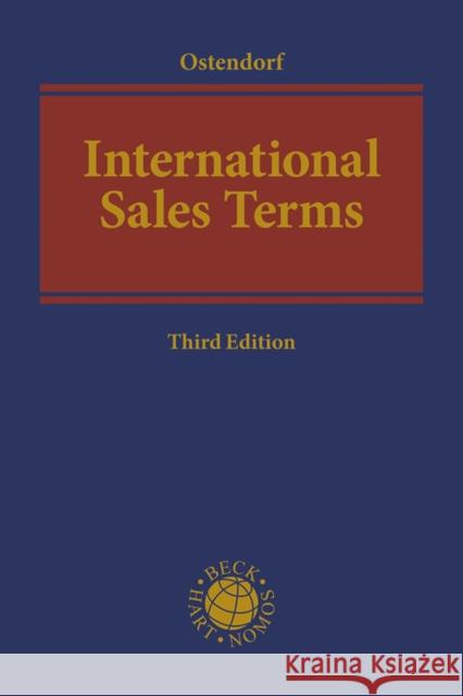 International Sales Terms Patrick Ostendorf   9781509926190 Hart Publishing