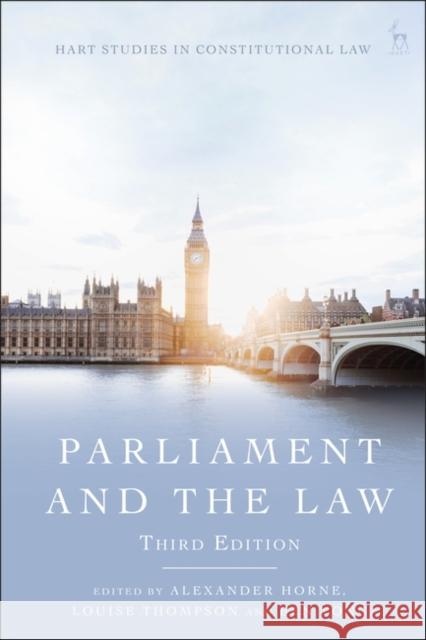 Parliament and the Law Alexander Horne Louise Thompson Ben Yong 9781509934096 Hart Publishing