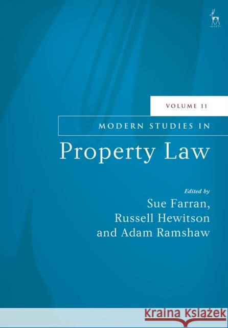 Modern Studies in Property Law, Volume 11 Sue Farran Russell Hewitson Sin 9781509939275 Hart Publishing