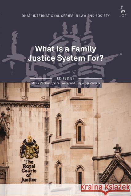 What Is a Family Justice System For? Mavis Maclean, Dr Rachel Treloar, Dr Bregje Dijksterhuis 9781509950973