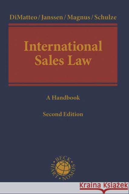 International Sales Law: A Handbook Dimatteo, Larry 9781509953233