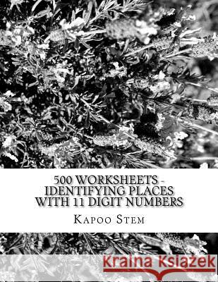 500 Worksheets - Identifying Places with 11 Digit Numbers: Math Practice Workbook Kapoo Stem 9781512295504 Createspace
