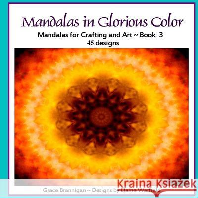 Mandalas in Glorious Color: Mandalas for Crafting and Art Book 3 Grace Brannigan Elaine Warfield 9781514264805 Createspace
