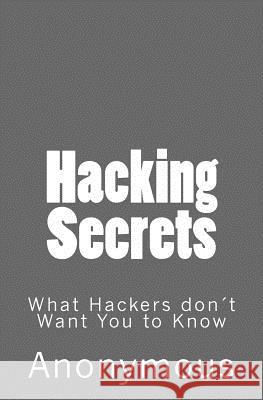 Hacking Secrets: What Hackers don't Want You to Know? Anonymous 9781514701966 Createspace Independent Publishing Platform