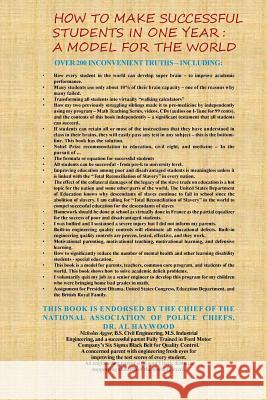 How To Make Successful Students In One Year: A Model For The World: Over 200 Inconvenient Truths Aggor, Nicholas 9781517016579 Createspace