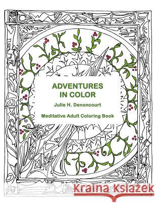Adventures in Color: Meditative Adult Coloring Book Julie H. Denoncourt Alex D 9781517799496 Createspace
