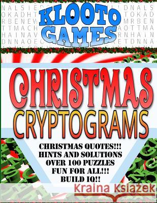 KLOOTO Games CHRISTMAS CRYPTOGRAMS Klooto Games 9781519122278