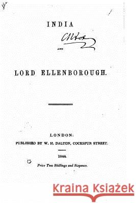 India and Lord Ellenborough Dalton 9781519610157
