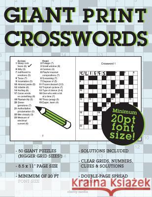 Giant Print Crosswords Clarity Media 9781522820796 Createspace Independent Publishing Platform