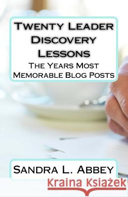 Twenty Leader Discovery Lessons Sandra Langford Abbey 9781522824589 Createspace Independent Publishing Platform