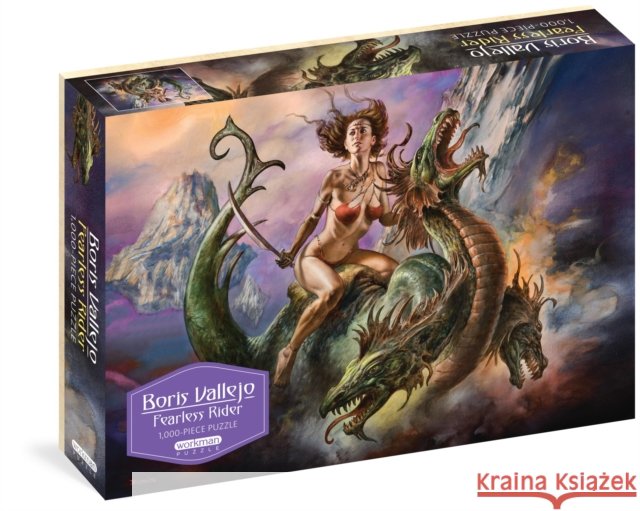 Boris Vallejo Fearless Rider 1,000-Piece Puzzle: For Adults Fantasy Dragon Gift Jigsaw 26 3/8