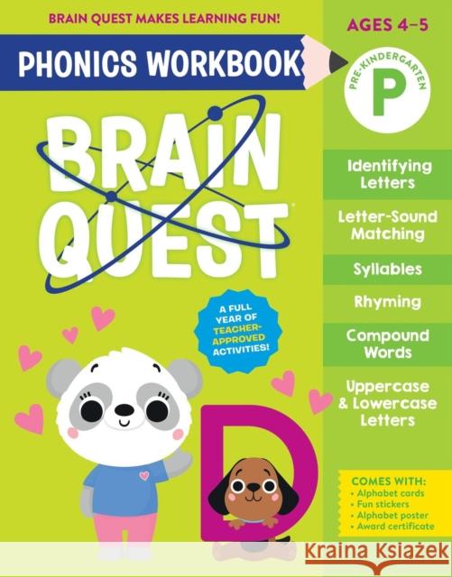 Brain Quest Phonics Workbook: Pre-Kindergarten Workman Publishing 9781523527830 Workman Publishing