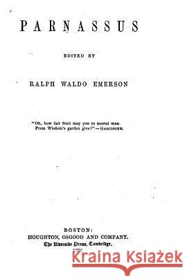 Parnassus Ralph Waldo Emerson 9781523764914