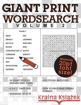 Giant Print Wordsearch Volume 2 Clarity Media 9781523950775 Createspace Independent Publishing Platform