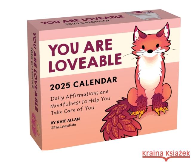 Kate Allan 2025 Day-to-Day Calendar: You Are Lovable Kate Allan 9781524889449 Andrews McMeel Publishing