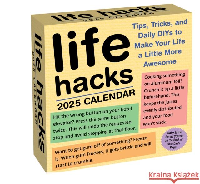 Life Hacks 2025 Day-to-Day Calendar 1000lifehacks.com 9781524889463 Andrews McMeel Publishing