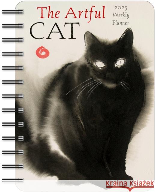 The Artful Cat 2025 Weekly Planner Calendar: Brush and Ink Watercolor Paintings by Endre Penovac Endre Penovac 9781524890810 Amber Lotus Publishing