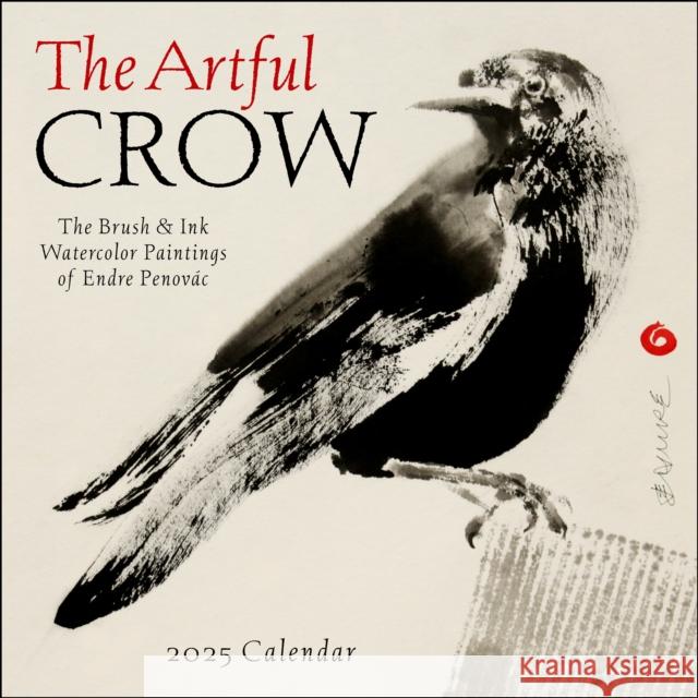 The Artful Crow 2025 Wall Calendar: Brush & Ink Watercolor Paintings by Endre Penovac Endre Penovac 9781524890834