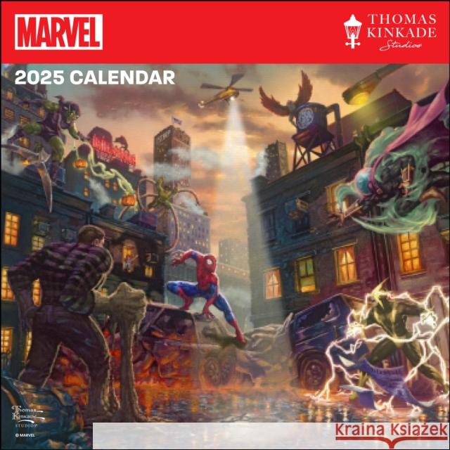 MARVEL by Thomas Kinkade Studios 2025 Wall Calendar Thomas Kinkade Studios 9781524892791 Andrews McMeel Publishing