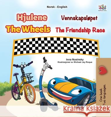 The Wheels - The Friendship Race (Norwegian English Bilingual Kids Book) Inna Nusinsky Kidkiddos Books 9781525993725 Kidkiddos Books Ltd.