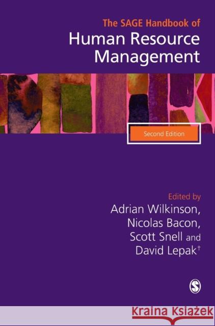 The SAGE Handbook of Human Resource Management, 2e Wilkinson, Adrian 9781526435026