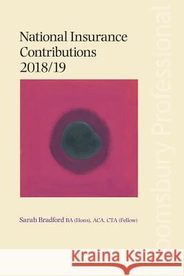 National Insurance Contributions 2018/19 Sarah Bradford 9781526505828 Bloomsbury Publishing PLC