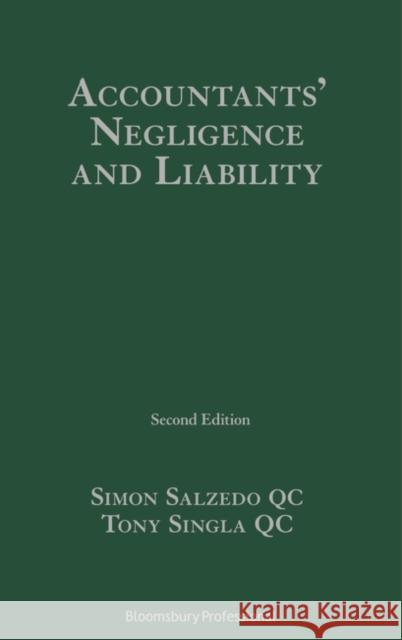 Accountants' Negligence and Liability Simon Salzedo Qc Tony Singla 9781526512451 Tottel Publishing