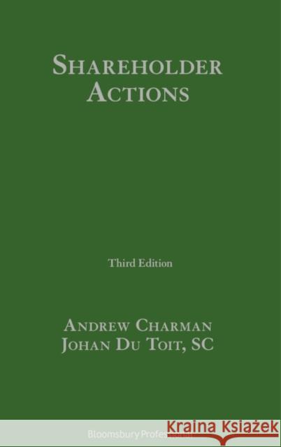 Shareholder Actions Andrew Charman Johan D 9781526519979 Tottel Publishing