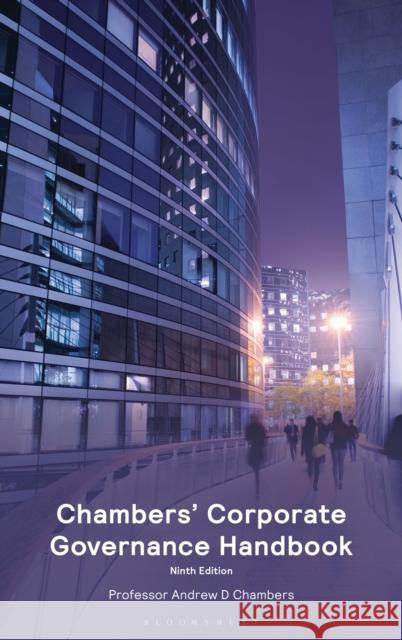 Chambers' Corporate Governance Handbook Professor Andrew D (UK) Chambers 9781526531490 Tottel Publishing