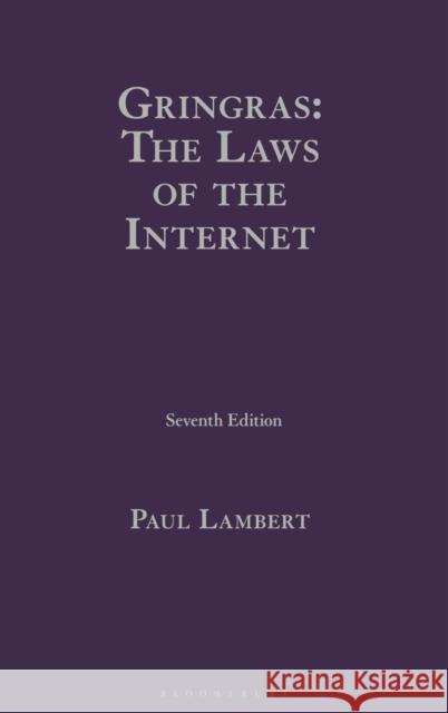 Gringras: The Laws of the Internet Paul Lambert 9781526532091 Tottel Publishing