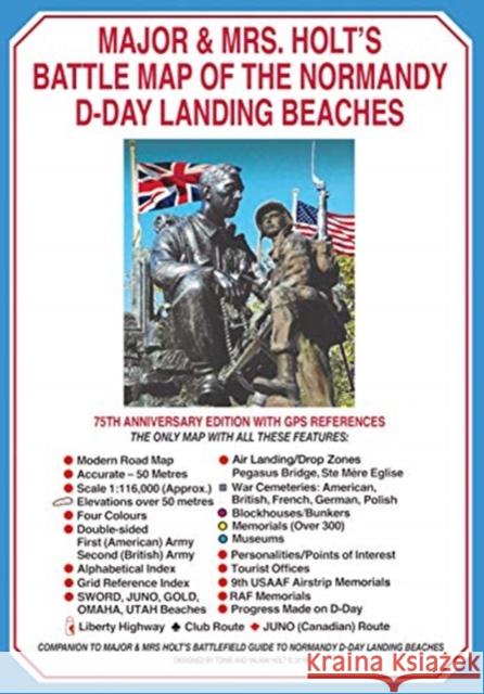 Major & Mrs Holt's Battle Map of The Normandy D-Day Landing Beaches (Map) Valmai Holt 9781526764942 Pen & Sword Books Ltd
