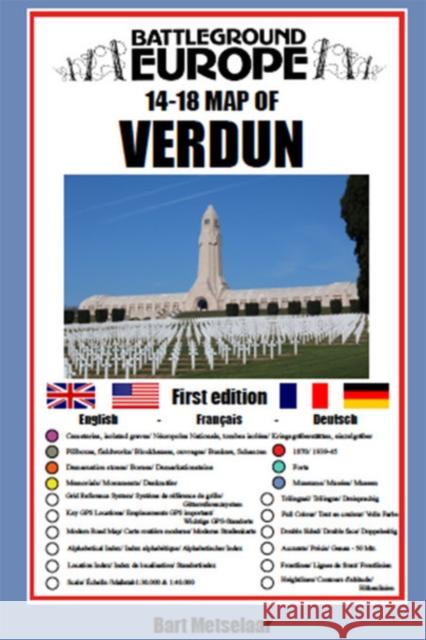 Verdun (Map) Bart Metselaar 9781526768209 Pen & Sword Military