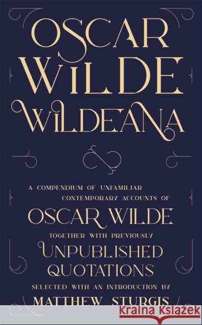 Wildeana (riverrun editions) Oscar Wilde 9781529406740