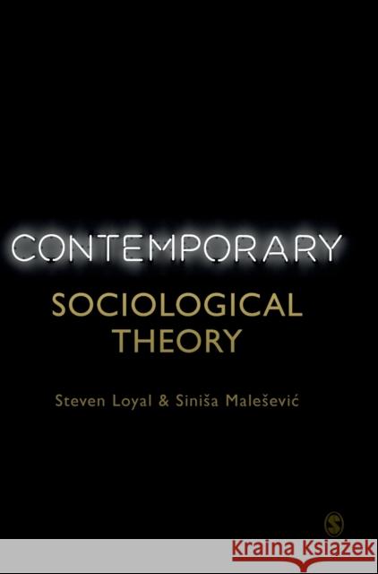 Contemporary Sociological Theory Steven Loyal Sinisa Malesevic 9781529725742