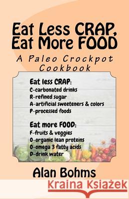 Eat Less CRAP, Eat More FOOD: A Paleo Crockpot Cookbook Kesterson, Robert Brian 9781530062010 Createspace Independent Publishing Platform