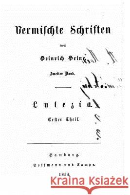 Vermischte Schriften Heinrich Heine 9781530330331